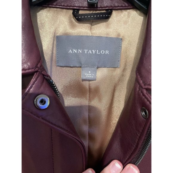 NWOT 100% Genuine Leather Ann Taylor Jacket - Picture 4 of 9